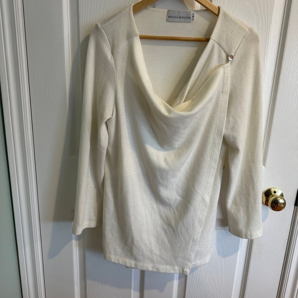 Brenda Beddome Off White Women's Wrap sweater size 8